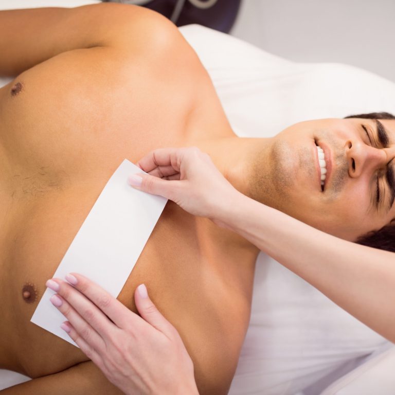 Male body waxing